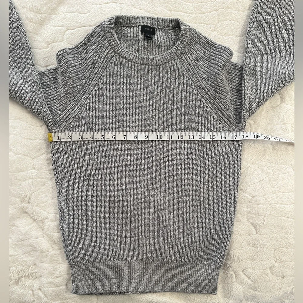 J CREW Marled cotton raglan-sleeve crewneck sweater size S